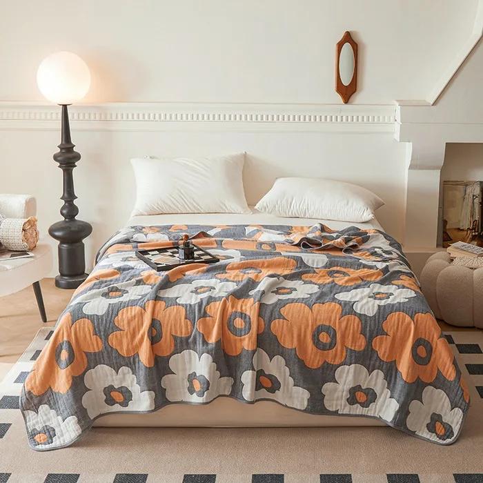 New Class a Cotton Is Not Easy To Shrink 6 Layers Gauze Blanket Towel Blanket Summer Blanket