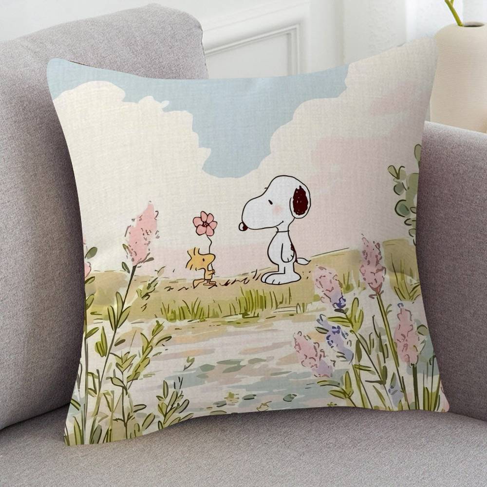 Anime Snoopy Pillow Cover For Bedroom Room And Living Room Sofa Decorative Cushion Cover