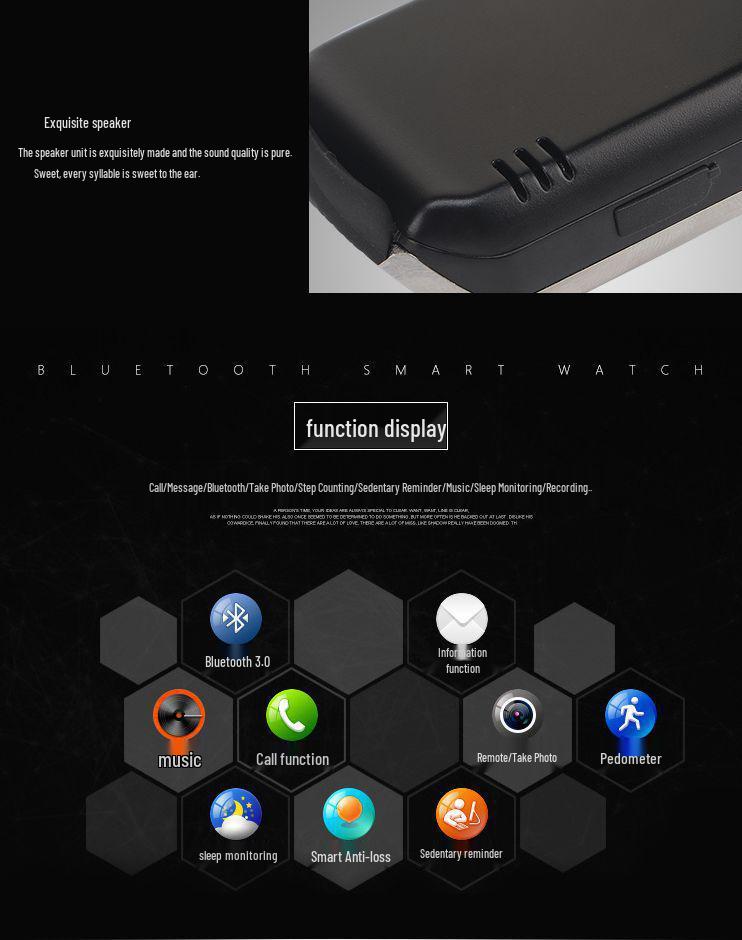 DZ09 Bluetooth Smartwatch with Touch Screen and Card Slot