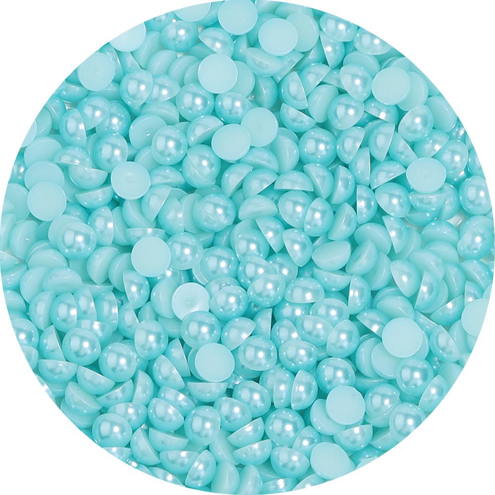50-500Pcs ABS Imitation Pearls Beads Color Flat Back Cabochon Half Round Loose Bead for Crafts Garment Nail Art Jewelry Findings