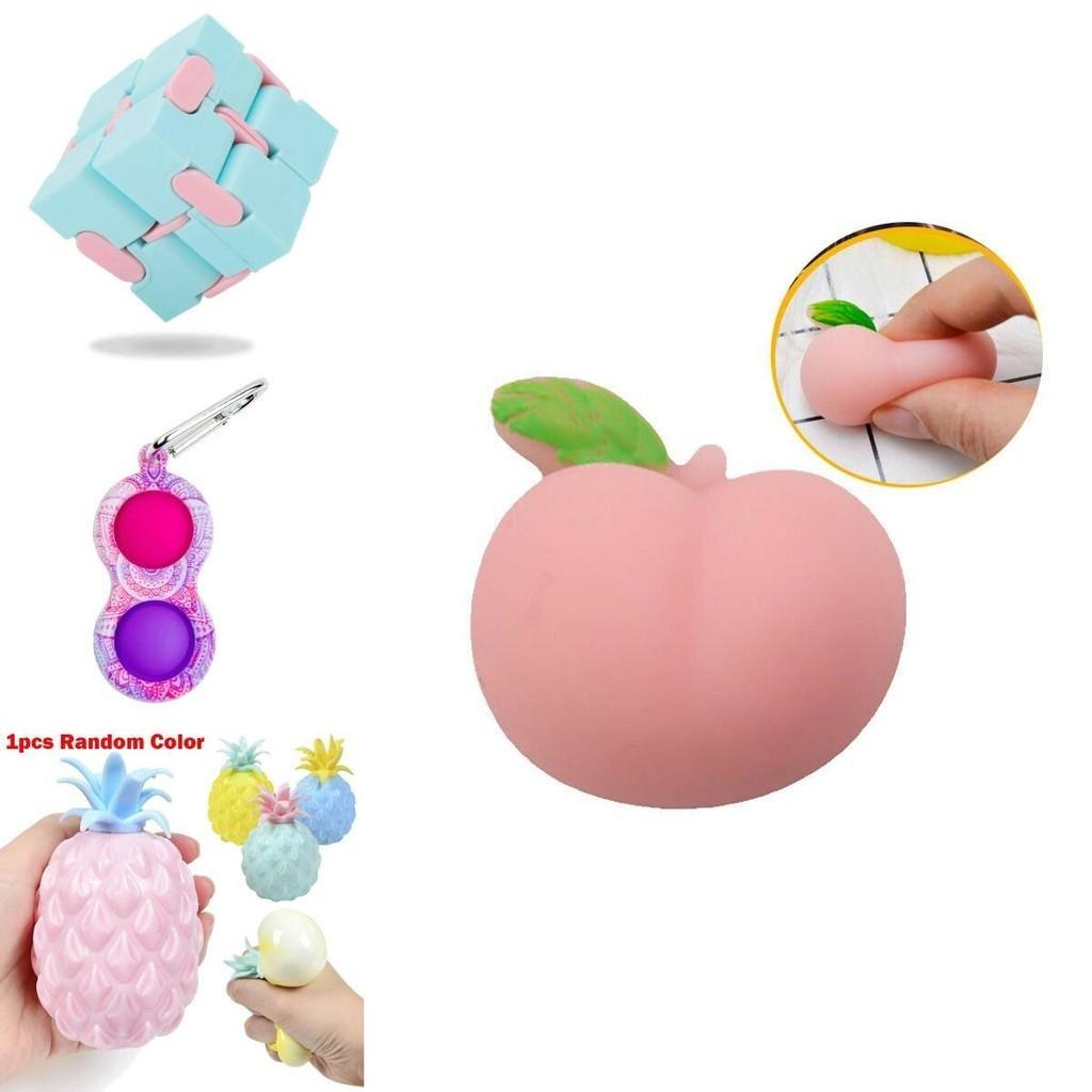 Colorful Fidget Toys Set Featuring Infinity Cube And Simple Dimple Stress Relief Tools