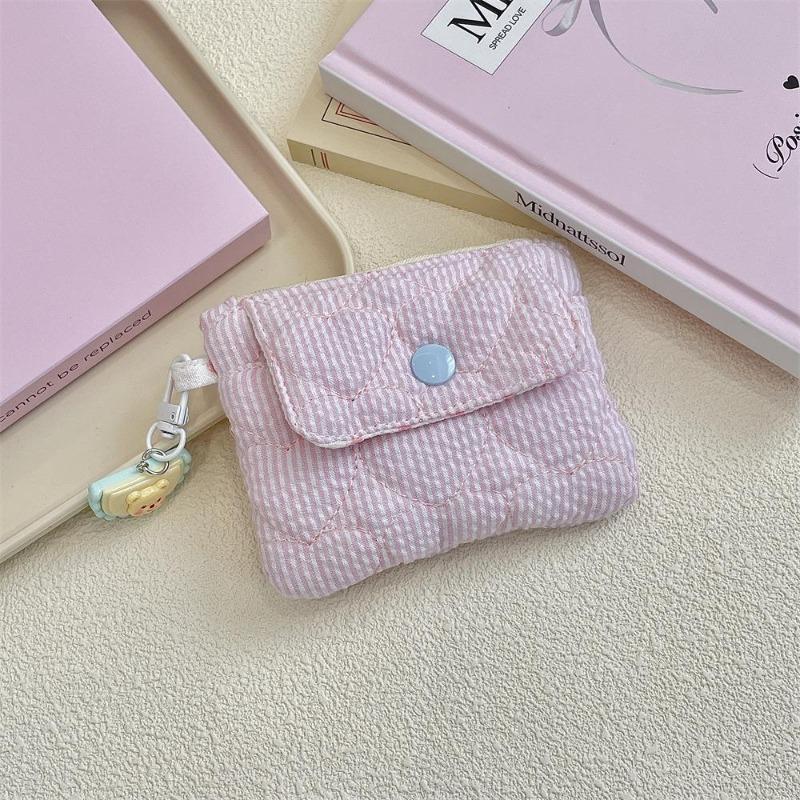 Cute Cartoon Floral Quilting Document Storage Bag Card Wallet Coin Purse ID Card Holder Driver's License Holder Badge Holder