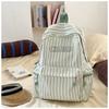School Bag High Value New Fresh and Sweet Striped Backpack Junior High School Students Lightweight Large Capacity Backpack