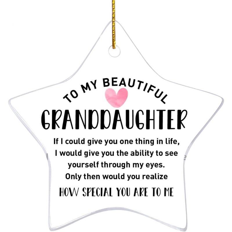 

One Special Gift Christmas decoration for granddaughters, perfect for birthdays and New Year. чистый