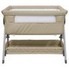 VidaXL Baby Bed with Mattress, Co-sleeping Crib with Adjustable Height, Child Bed, Guest Bed for Bedroom, 10291