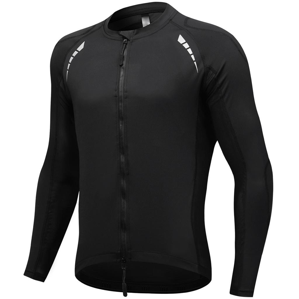 Men s Protective Jacket Breathable Motorcycle Shirt Sportswear with Removable Armor Pads Black EU L