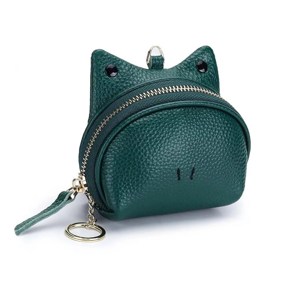 Minimalist Key Storage Small Bag Zipper Women's Leather Frog Coin Purse Storage Card Bag  Female