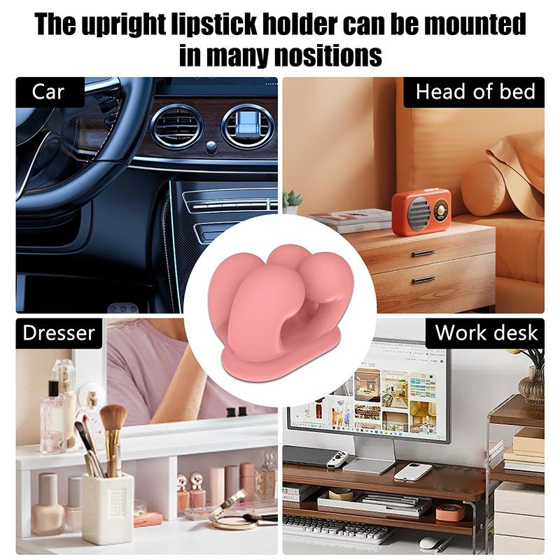 Car Lip Balm Holder Silicone For Chapstick No Melt Women Car Accessories Interior Data Cable Storage Rack