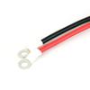 Cabo de Conexão Elétrica com Terminais Crimpados 3,3 pés (1m) Conjunto Vermelho e Preto