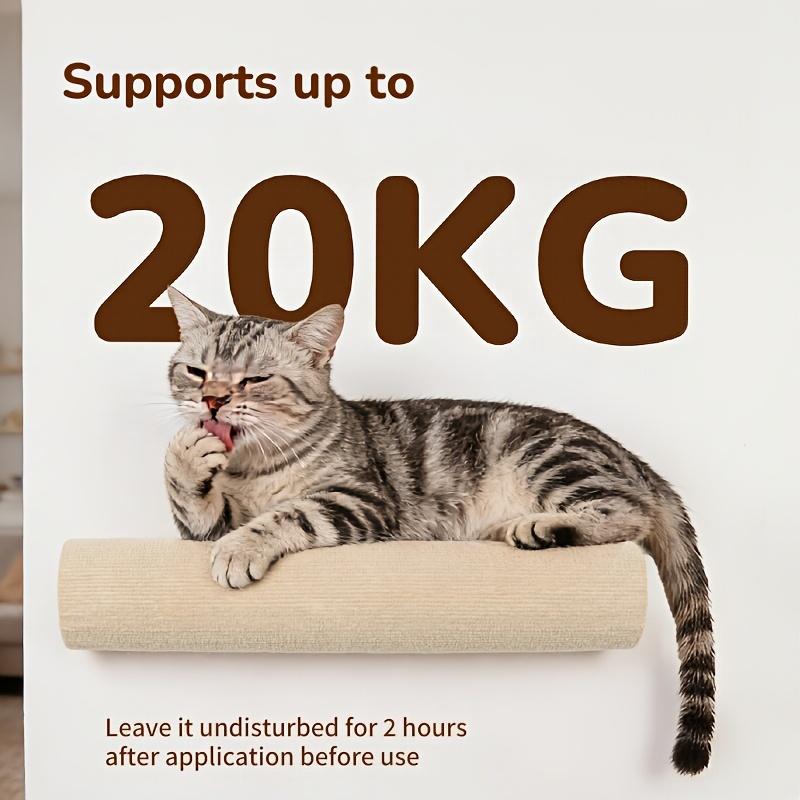 Cat Scratching Board Wall Mount Cat Climbing Frame Self-Adhesive Cat Scratching Post Kitten Wall Jump Platform Cat Toy Climbing Ladder Cat Climbing