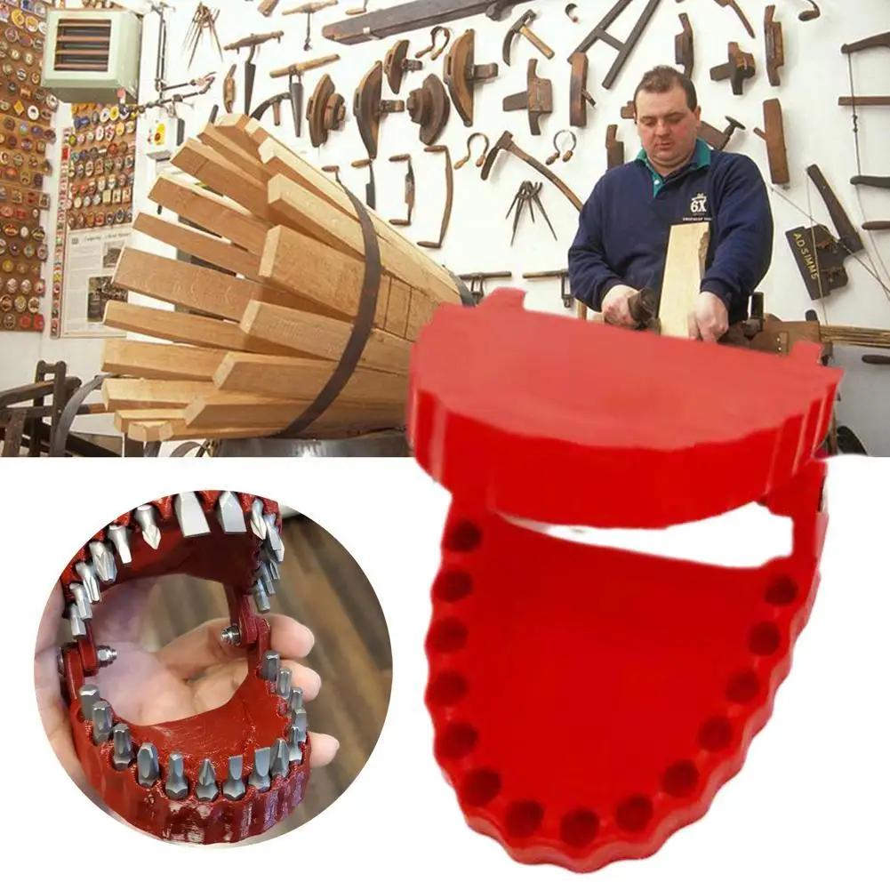Funny Denture Drill Bit Holder for Screwdriver Teeth Model Screwdriver Bit Holder Fits 1/4 Inch Hex Bit Drive Bit Adapter Tools