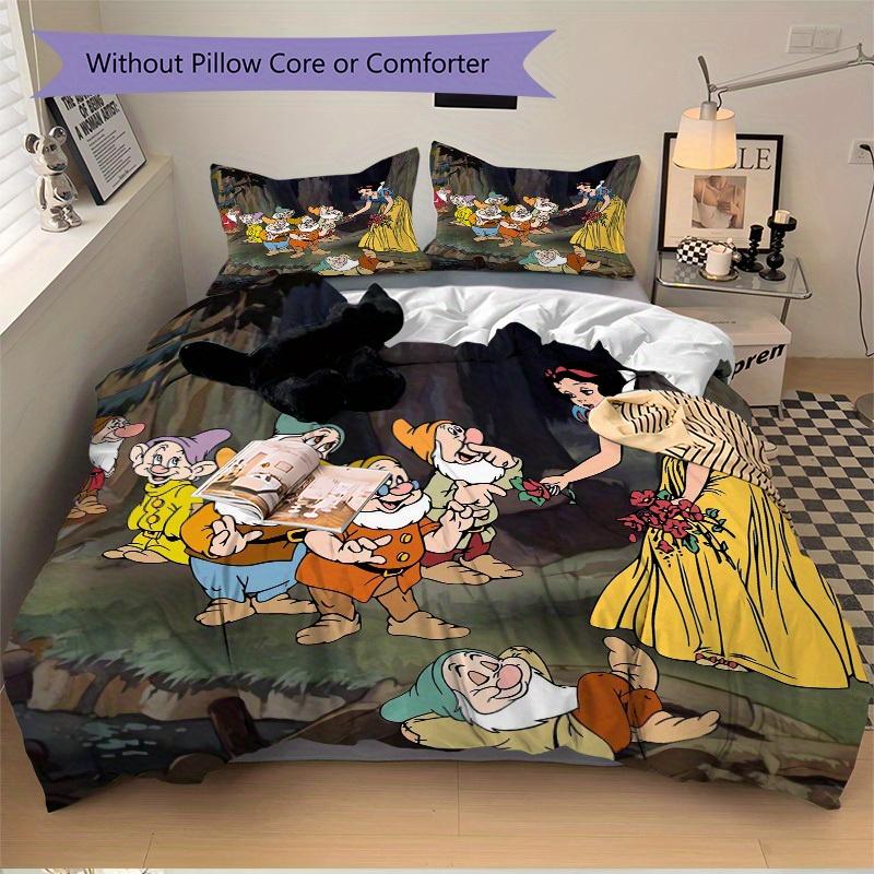 3pcs set Snow White, Seven Dwarfs, Forest print bedding quilt cover, soft and comfortable quilt cover suitable for bedroom and guest room44