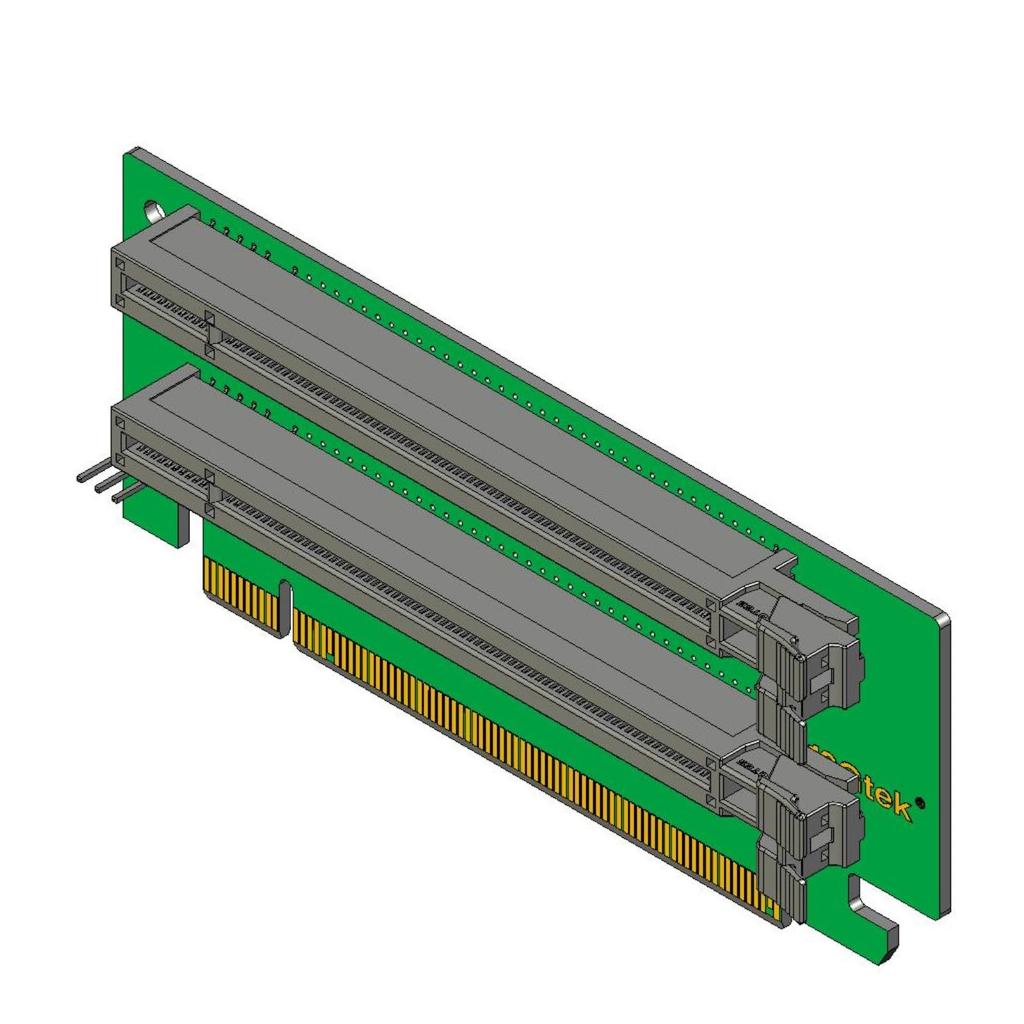Scheda Riser PCI-Express 16x 10Gtek, Scheda Adattatore Riser a 2 Slot Angolo a L 270 Gradi, Scheda 2U per Server E5 a Due Vie