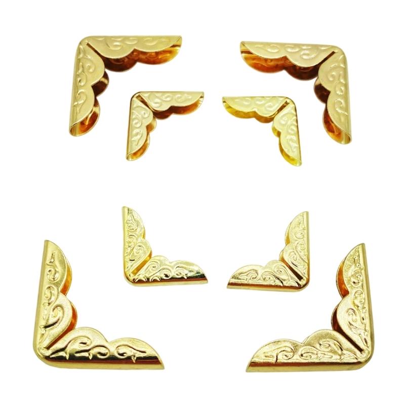 100Pcs Photo Album Reinforcements Metal Album Corner Protectors Vintage Corner Guards For Scrapbook Preservation
