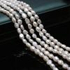 1String, White Natural Freshwater Pearls, Boho Handmade Straight Hole Pearl Beads for Jewelry Making DIY Necklaces Crafts (Beads 8-9mm, Length 36cm)