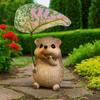 Weatherproof Garden Hedgehog Statue Cute Small Hedgehog Sculpture  Outdoor Garden Ornament