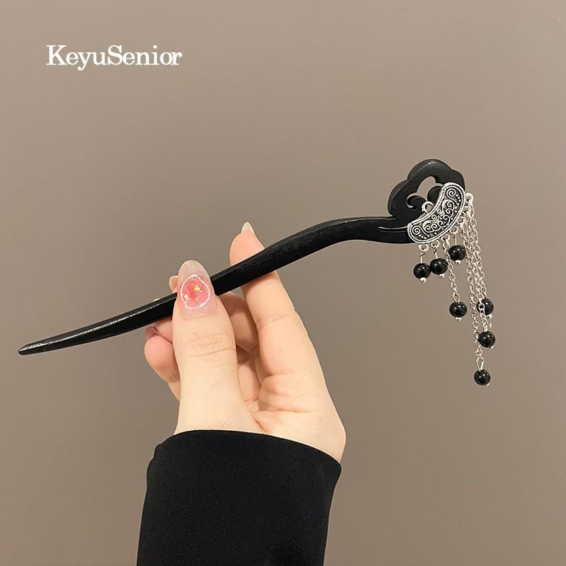 Tassel Flower Hairpin: Elegant Chinese Style Hanfu & Qipao Hair Accessory for Women