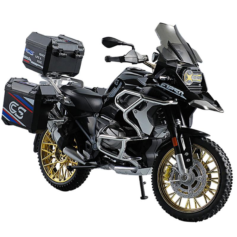 1/10 R1250 Gs Adv Lega Corsa Moto Diecast Metallo Strada Sportiva Moto Modello Suono E Luce Giocattolo Bambini Regalo
