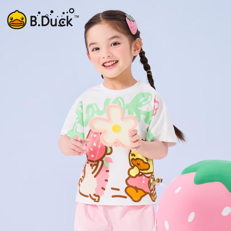 B.Duck Girls  Pure Cotton Short-Sleeve T-Shirt 120