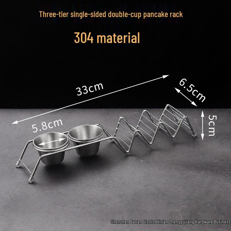304 Stainless Steel V-Shaped Taco Holder for 2 or 3 Tortillas