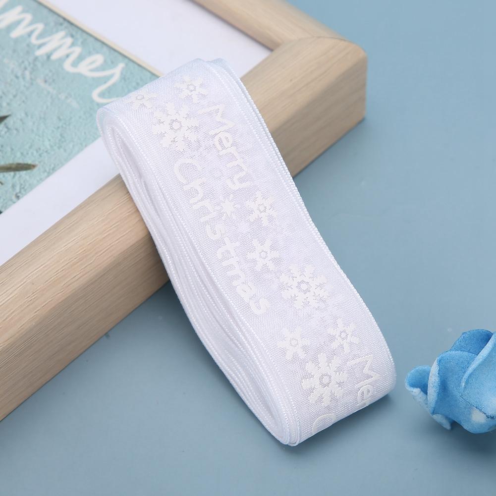 25mm 5Yards Printed Flowers Christmas Ribbon    Sewing Gifts Packing Belt Decoration