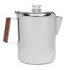 Stovetop Coffee Pot Stainless Steel Coffee Percolator with V Spout Wood Handle Multi Stove Compatible for Camping
