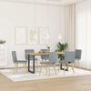 VidaXL Dining Chairs Set of 6 Light Grey Fabric 3315514
