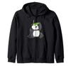 Panda Leaf Hat Zip Hoodie