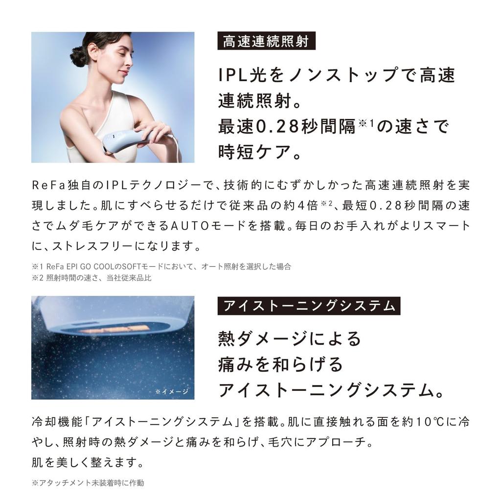 ReFa EPI GO COOL IPL Hair Removal Device, with Shopping Bag