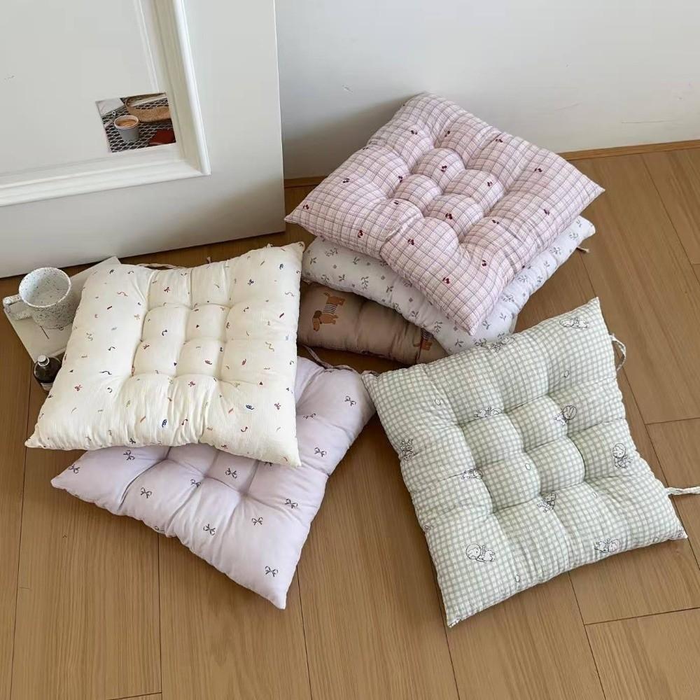 New Soft Tatami Cushion Floral Large Chair Cushion Thicken with Fixing Strap Yoga Seat Cushion For Home Balcony Window