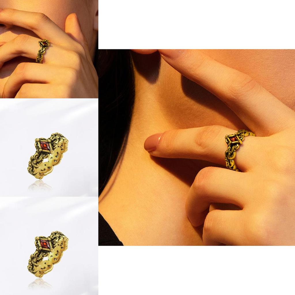 Black Gold Contemporary Vintage Ring For Women Adjustable Size With Style Geometric
