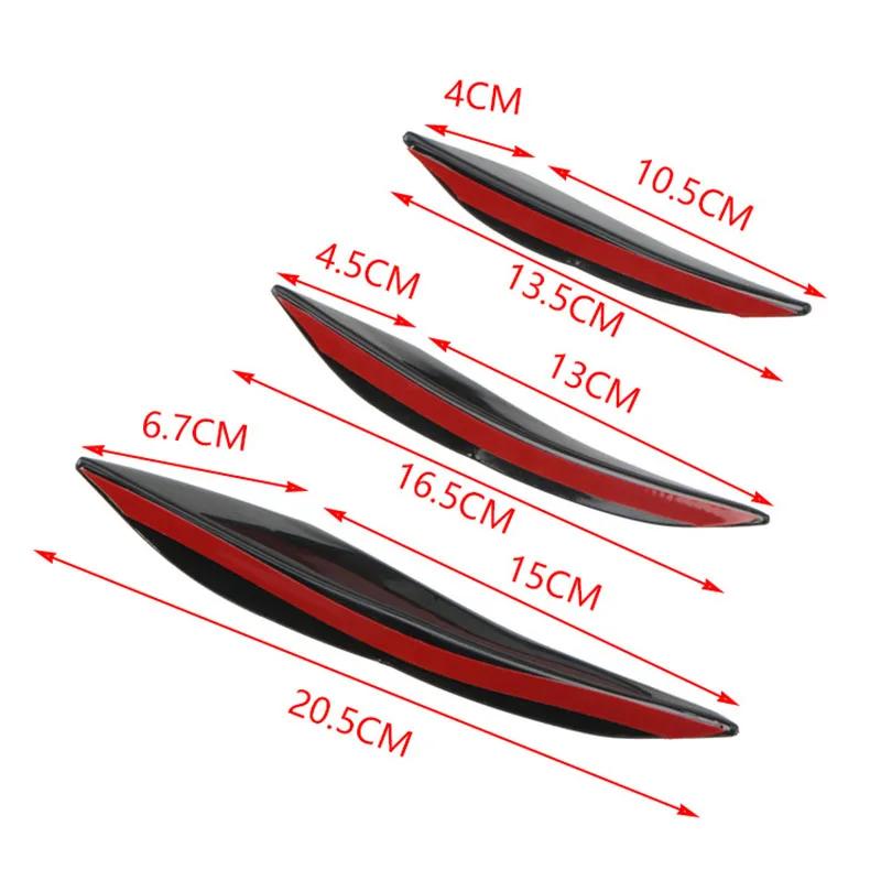 6pcs/set Car Front Bumper Lip Decoration Diffuser Splitter Fins for Peugeot Bipper Boxer Expert Partner RCZ Rifter TRAVELLER New