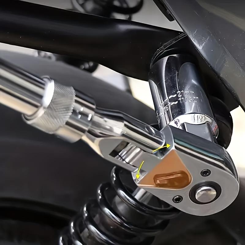 Swivel Head Ratcheting Wrench with Telescoping Handle & Quick Release - Bidirectional Gear for Effortless Auto Repair