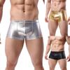 Fashion Club Men Patent Leather Boxers U Convex Underwear Underpants Shorts