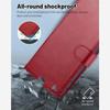 Coque Intégrale pour Samsung Galaxy S24 FE (pas pour S24) - Protection Rabat Cuir Synthétique Antichoc Rouge