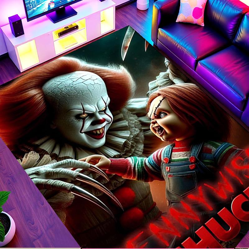 Bride of Chucky Print Rug, Washable Floor Carpet, For Entryway Dorm Laundry Room Office Study, Home Decor Birthday Christmas Gift