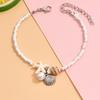 Fashion beach wind turtle starfish bracelet female bohemian beaded scallop pearl turquoise children's anklet