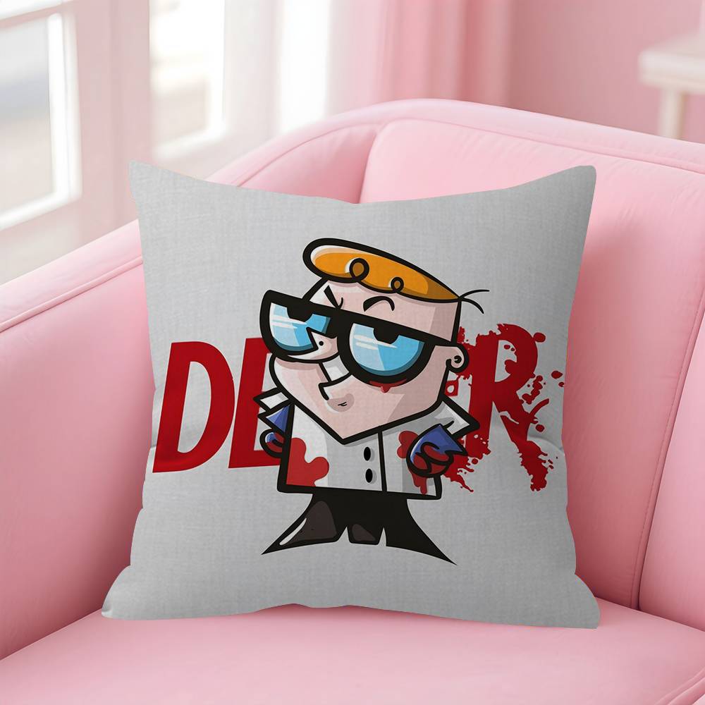 Cartoon DDexters LLaboratory Cushion Cover Decorative Pillow Sofa Home Decor Case Pillow Cases