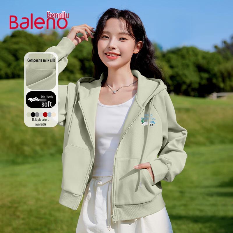 Baleno Women's Short Raglan Hooded Sweatshirt