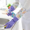 Women's Winter Kitchen Gloves: Thick Rubber, Velvet-Lined for Dishwashing and Laundry