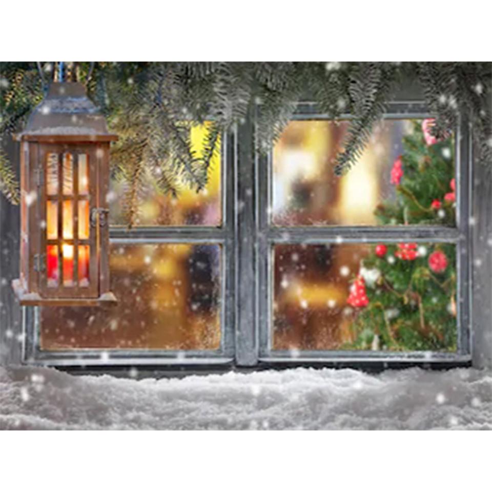 5D DIY Full Round Diamond Painting Beautiful Winter Landscape Diamond Embroidery Rhinestone Picture Home Decoration Gift