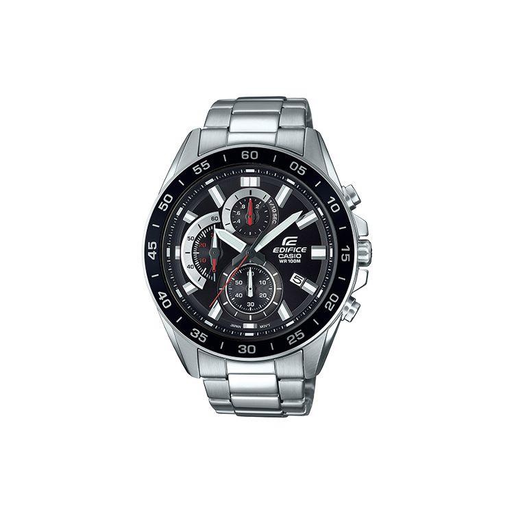 

Casio Edifice Series Waterproof Quartz Movement Stainless Steel Strap Watch 53*47mm Black Dial Men watches EFV-550D-1A One Size