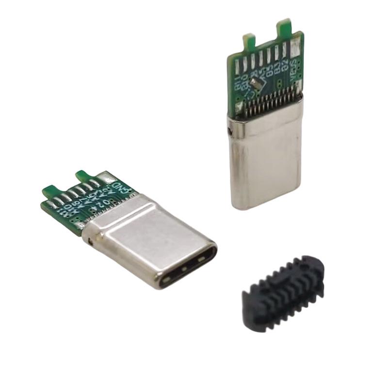 USB-C 3.1 Male Solder Connector for Fast Charging