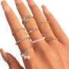 XP17 Zirconia Butterfly & Pearl Women's Ring Set