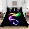 Dragon Duvet Cover Sets King/Queen Size 3D Flying Dragon with Wings Blue Fire Bedding Set Animal 2/3pcs Polyester Quilt Cover