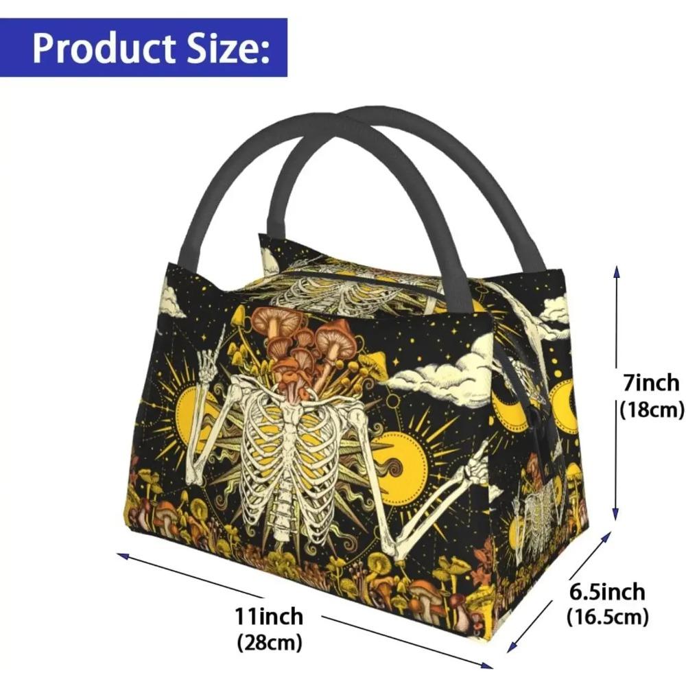Ciuparcă Schelet Soare Arzător Plante Genți de Prânz Izolate pentru Femei Bărbați Genți Reutilizabile de Răcire pentru Prânz Tote Cutie Mâncare pentru Muncă