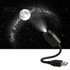 Adjustable Projection Lamp USB Star Projector Ambient Light with 360° Hose, LED Night Universal for Car Bedroom Office, Romantic Starry Sky