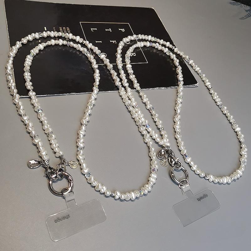 Pärlkedja för mobiltelefon, Crossbody, Instagram-mode, Dam, Mobiltelefon kan bäras med en kedja, Lång, Utomhus