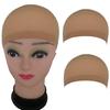 2Pcs Elastic Lace Bandage Hairnet Breathable Mesh Wig Hat Soft Nylon Stretch Cap