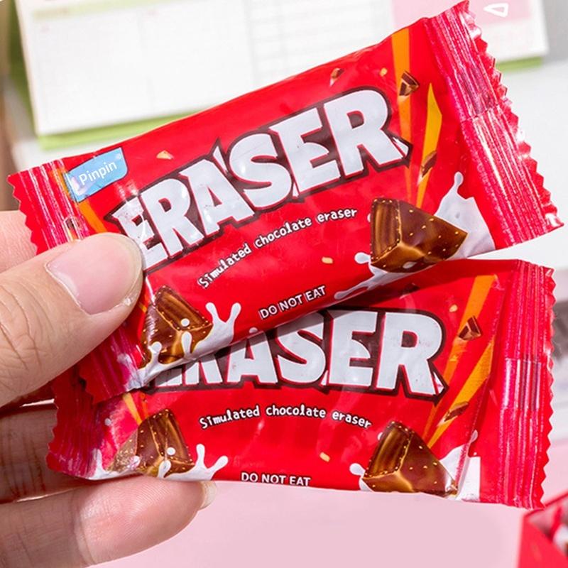 Cartoon Chocolate Design Eraser Eraser Student Painting Writing Pencil Eraser Stationery School Office Supplies